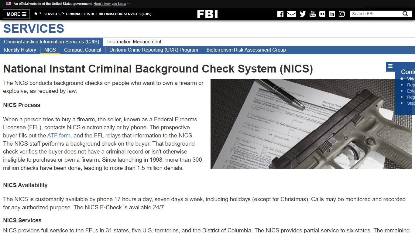 National Instant Criminal Background Check System (NICS)